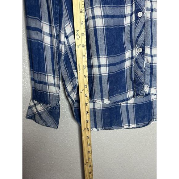 Rails Hunter Flannel Shirt Plaid Button Front Blue Pink White Size XS - Picture 5 of 7